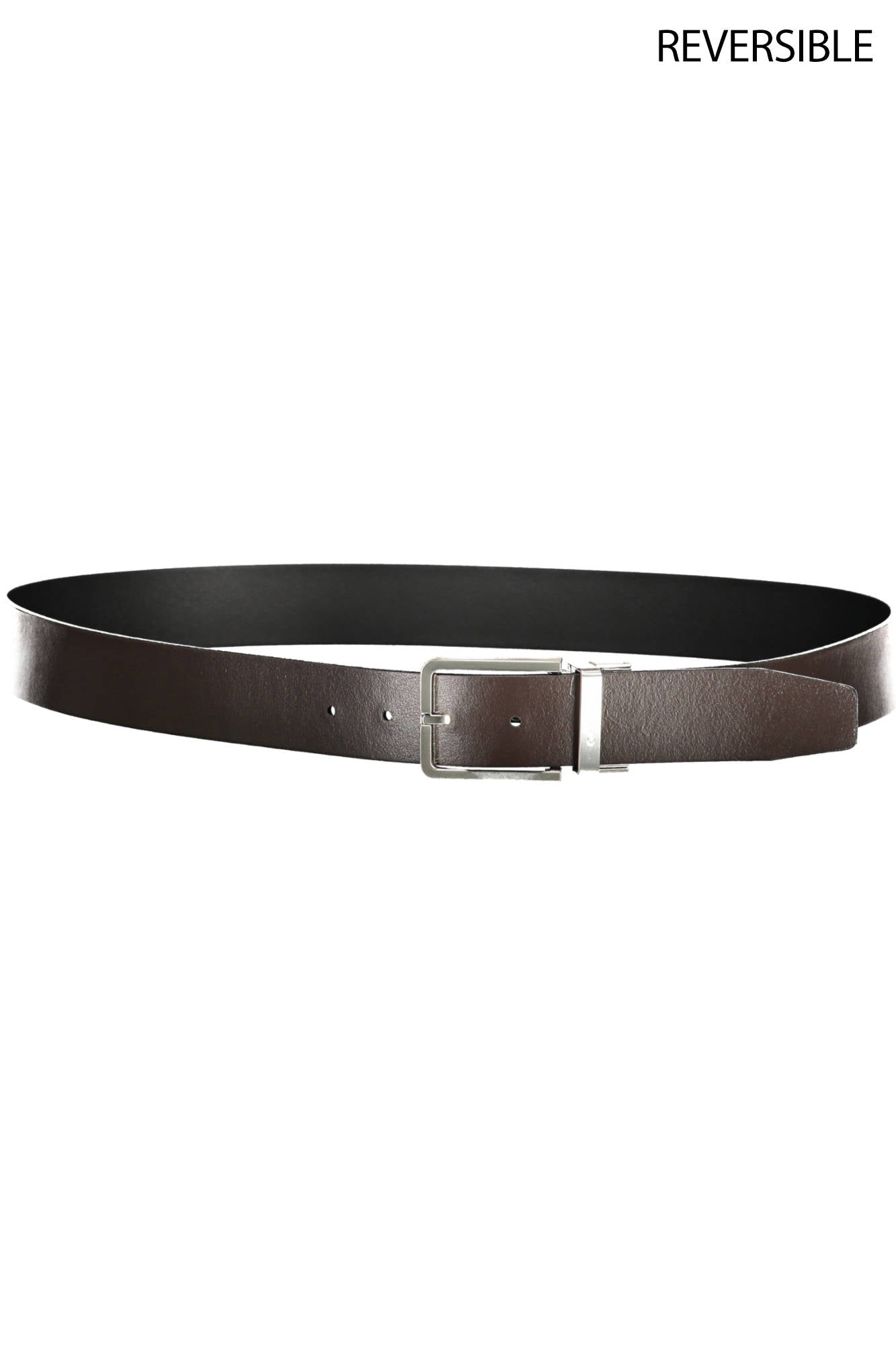 CALVIN KLEIN BROWN MEN'S LEATHER BELT