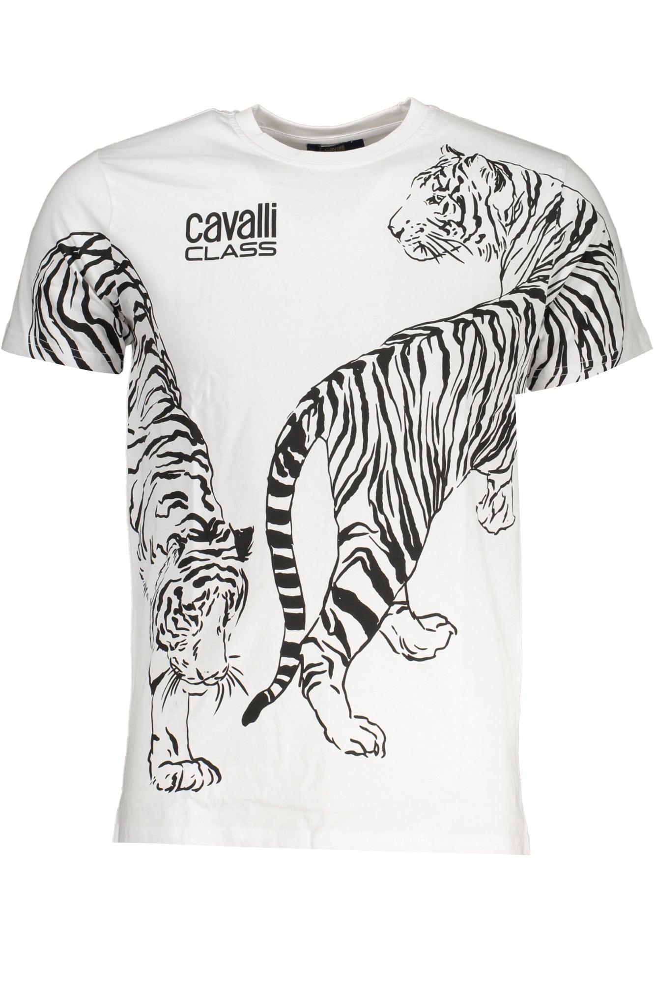 CAVALLI CLASS MEN'S SHORT SLEEVED T-SHIRT WHITE