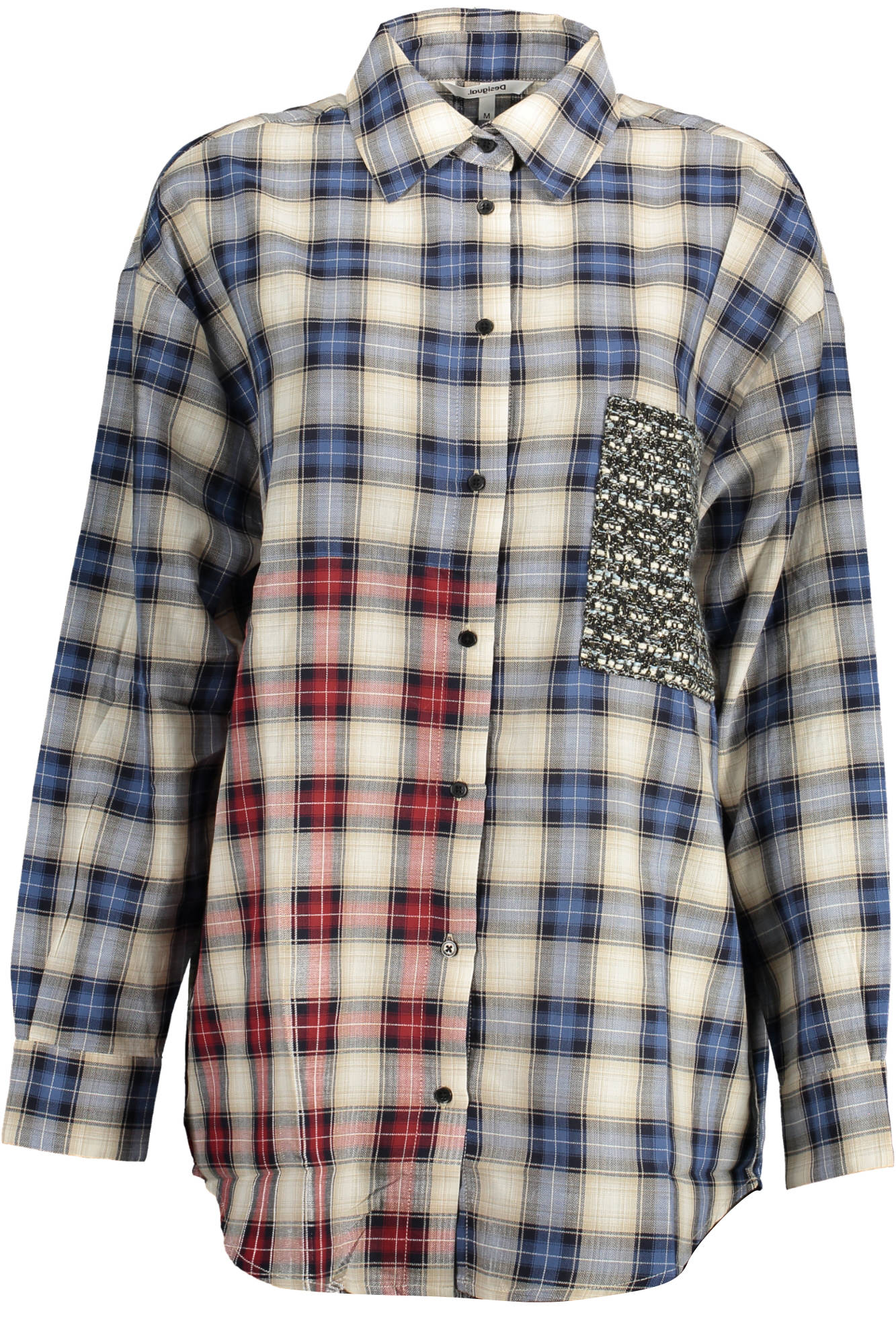DESIGUAL LONG SLEEVE SHIRT BLUE WOMAN