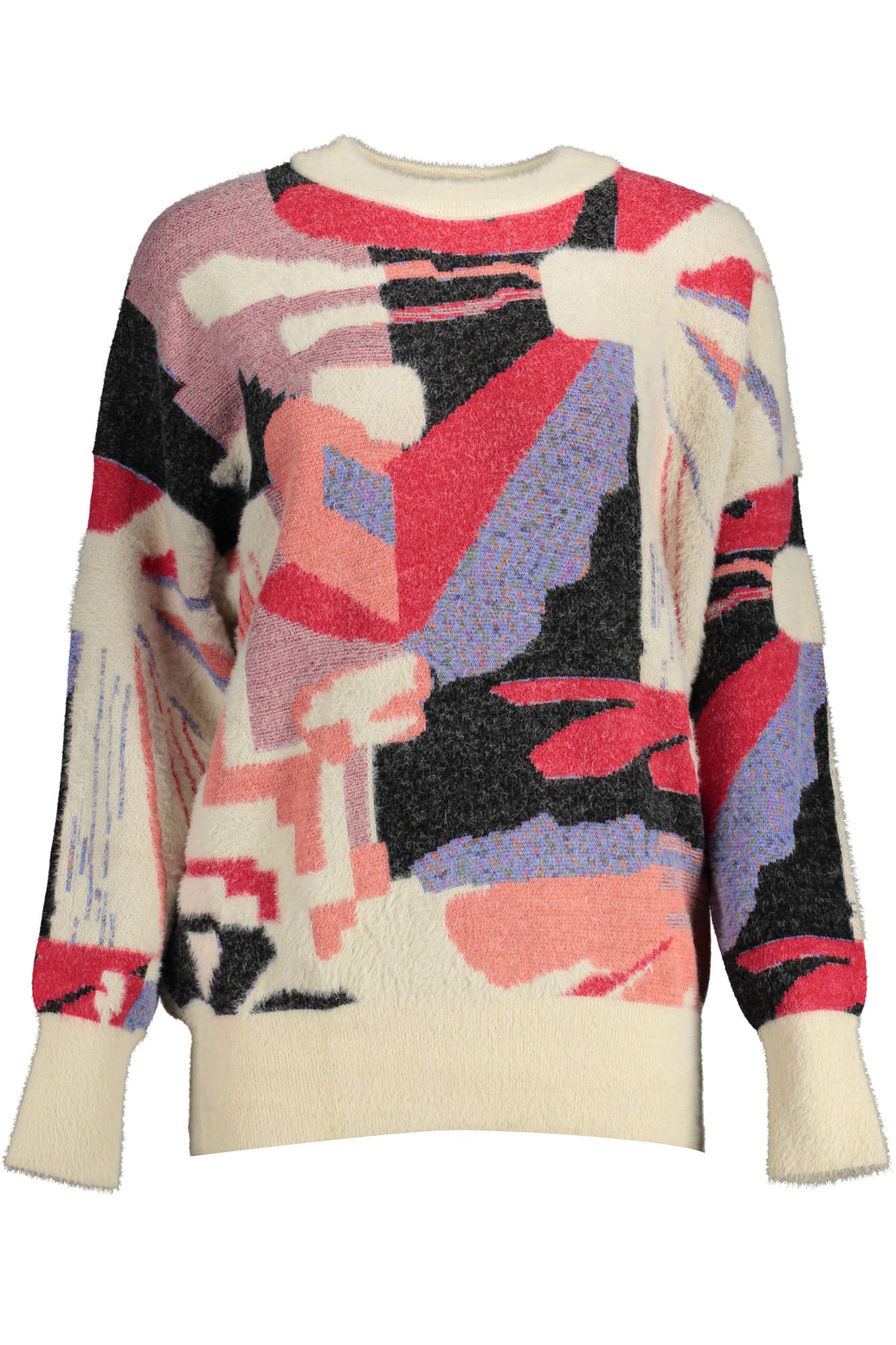 DESIGUAL WOMEN'S WHITE SWEATER