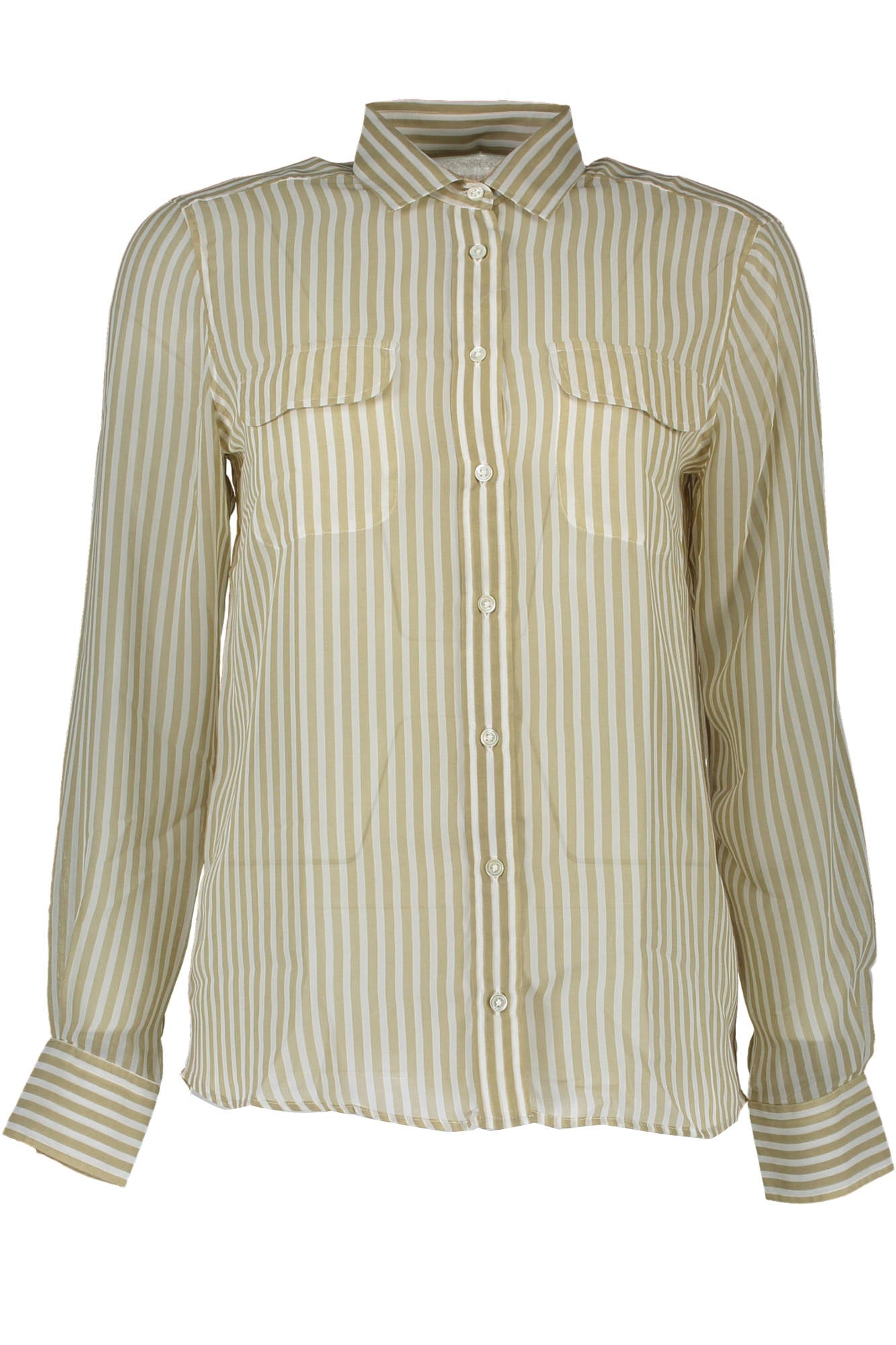 GANT WOMEN'S LONG SLEEVE BEIGE SHIRT