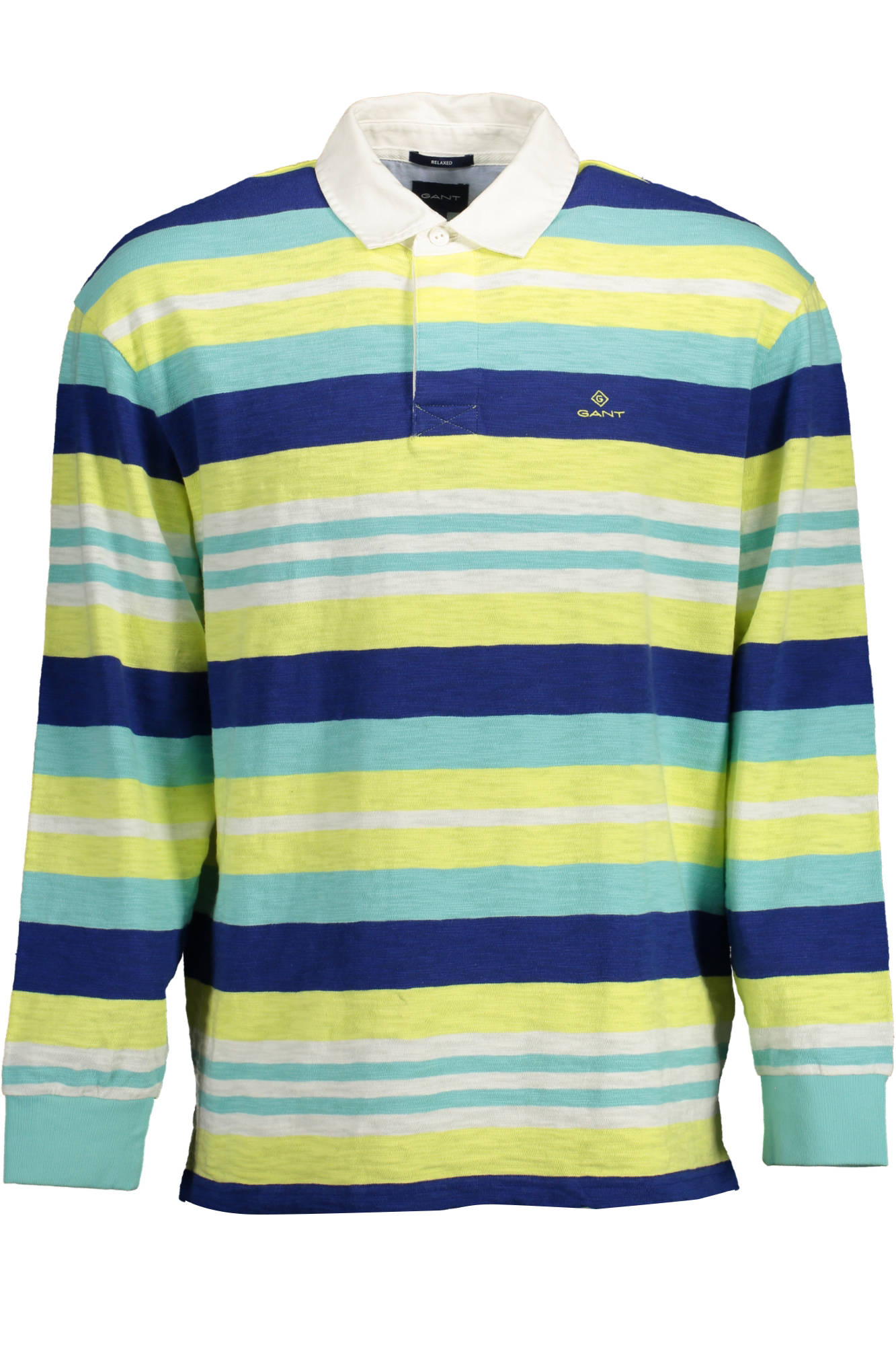 GANT MEN'S YELLOW LONG SLEEVE POLO SHIRT