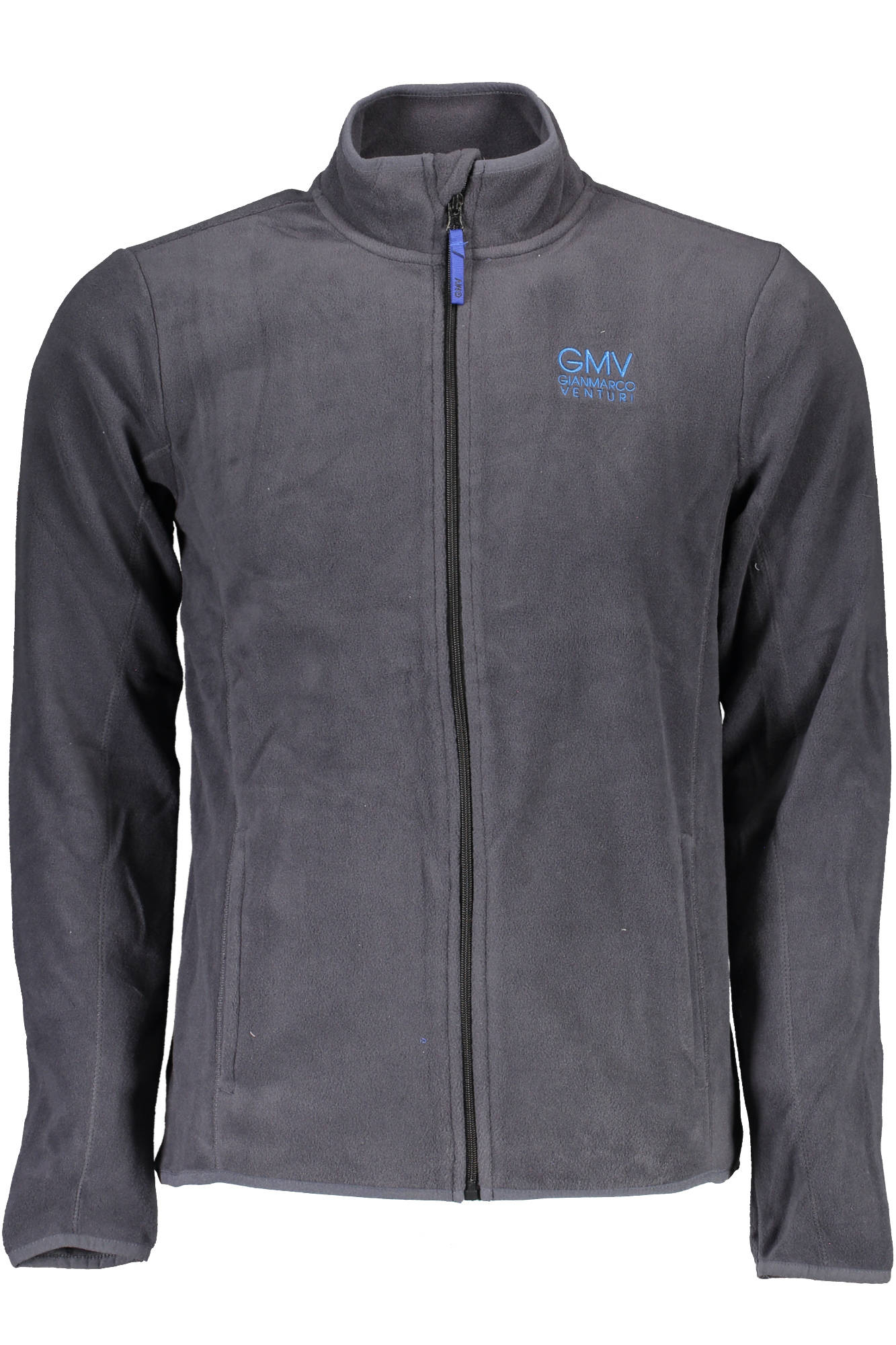 GIAN MARCO VENTURI MEN'S BLUE SWEATSHIRT WITH ZIP