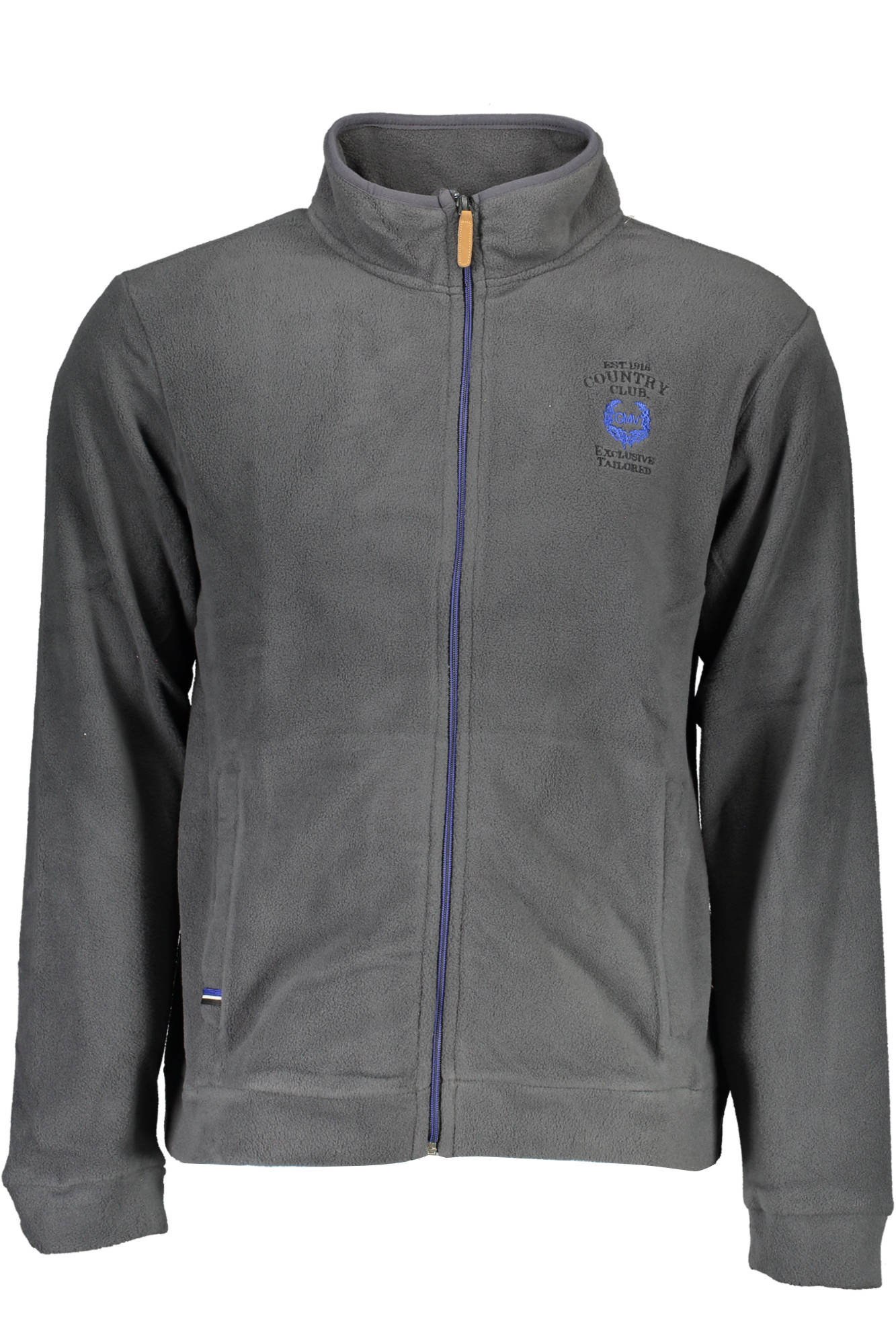 GIAN MARCO VENTURI MEN'S BLUE SWEATSHIRT WITH ZIP