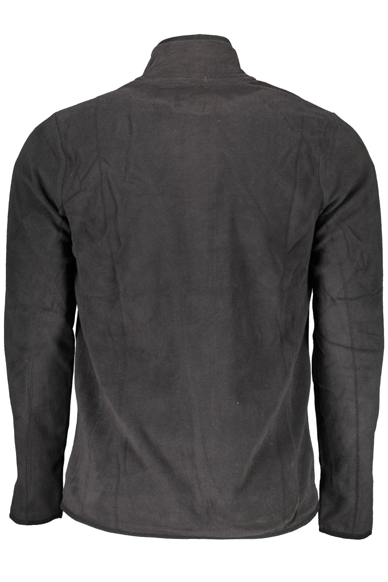 GIAN MARCO VENTURI MEN'S BLACK SWEATSHIRT WITH ZIP