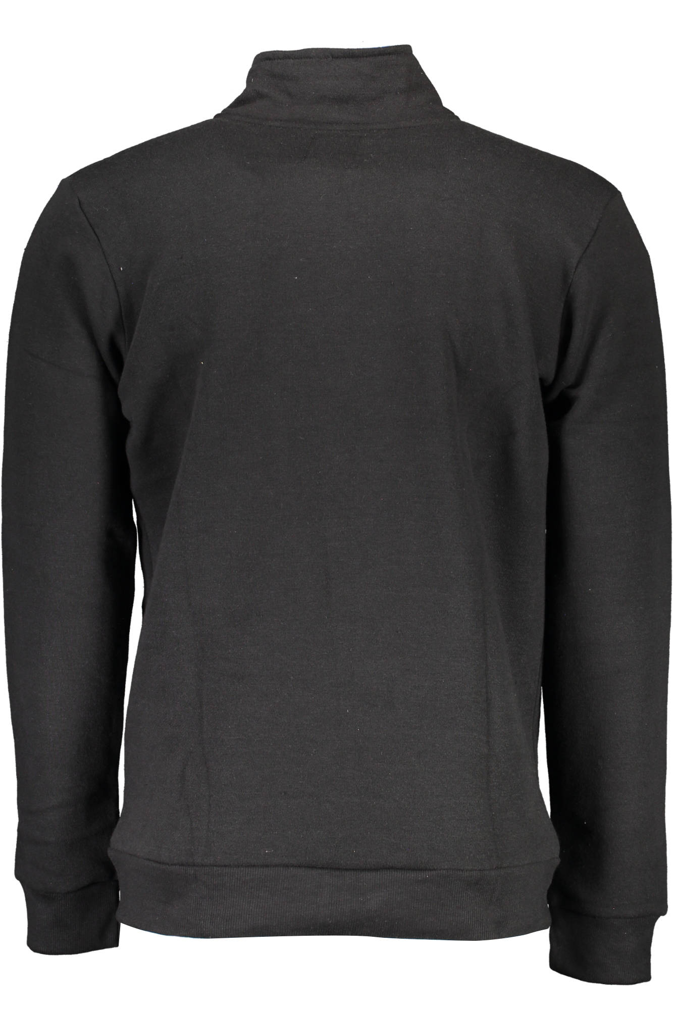 GIAN MARCO VENTURI MEN'S BLACK SWEATSHIRT WITH ZIP