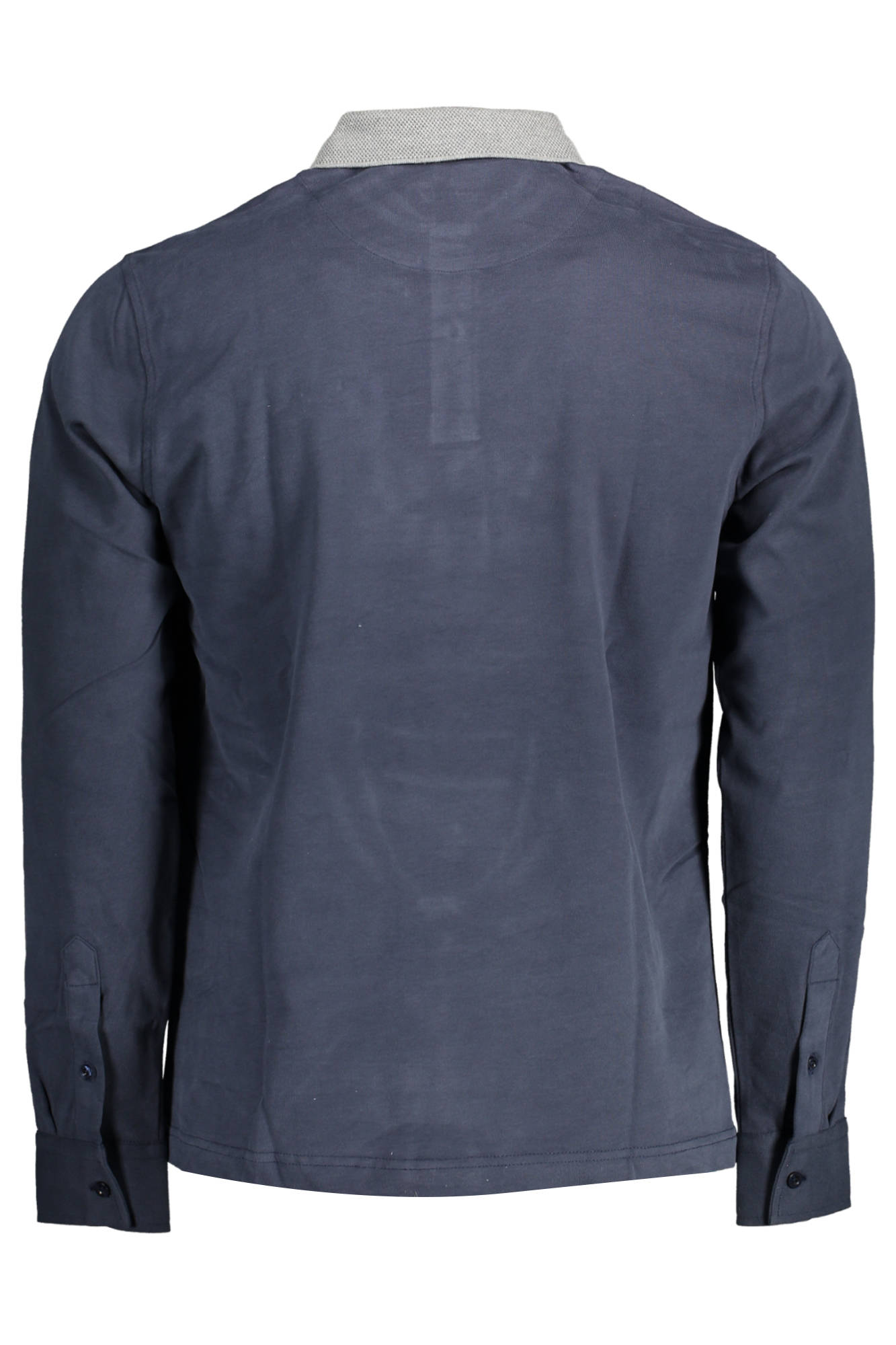 HARMONT & BLAINE MEN'S BLUE LONG SLEEVE POLO SHIRT