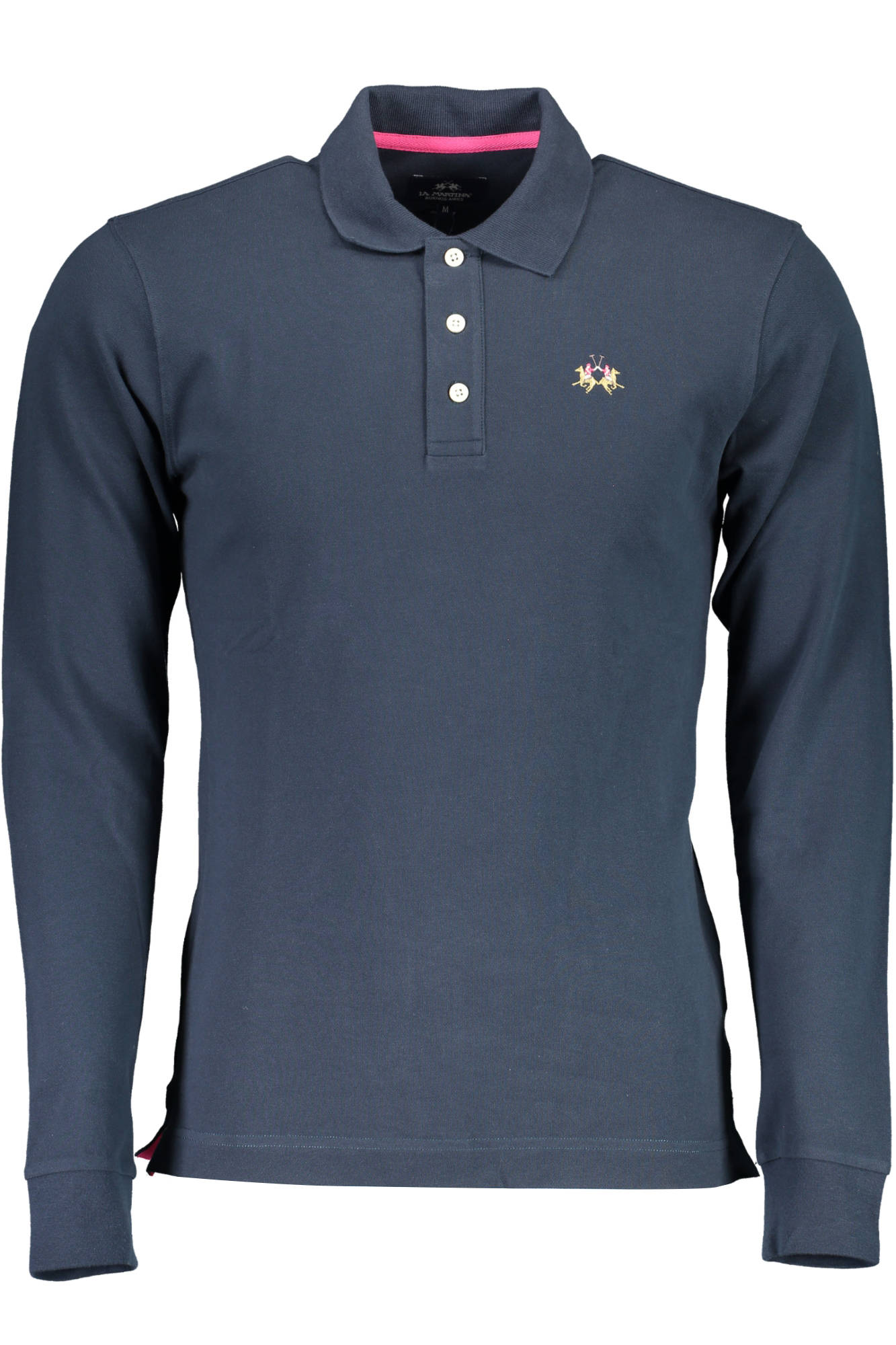 LA MARTINA LONG SLEEVE POLO SHIRT MAN BLUE