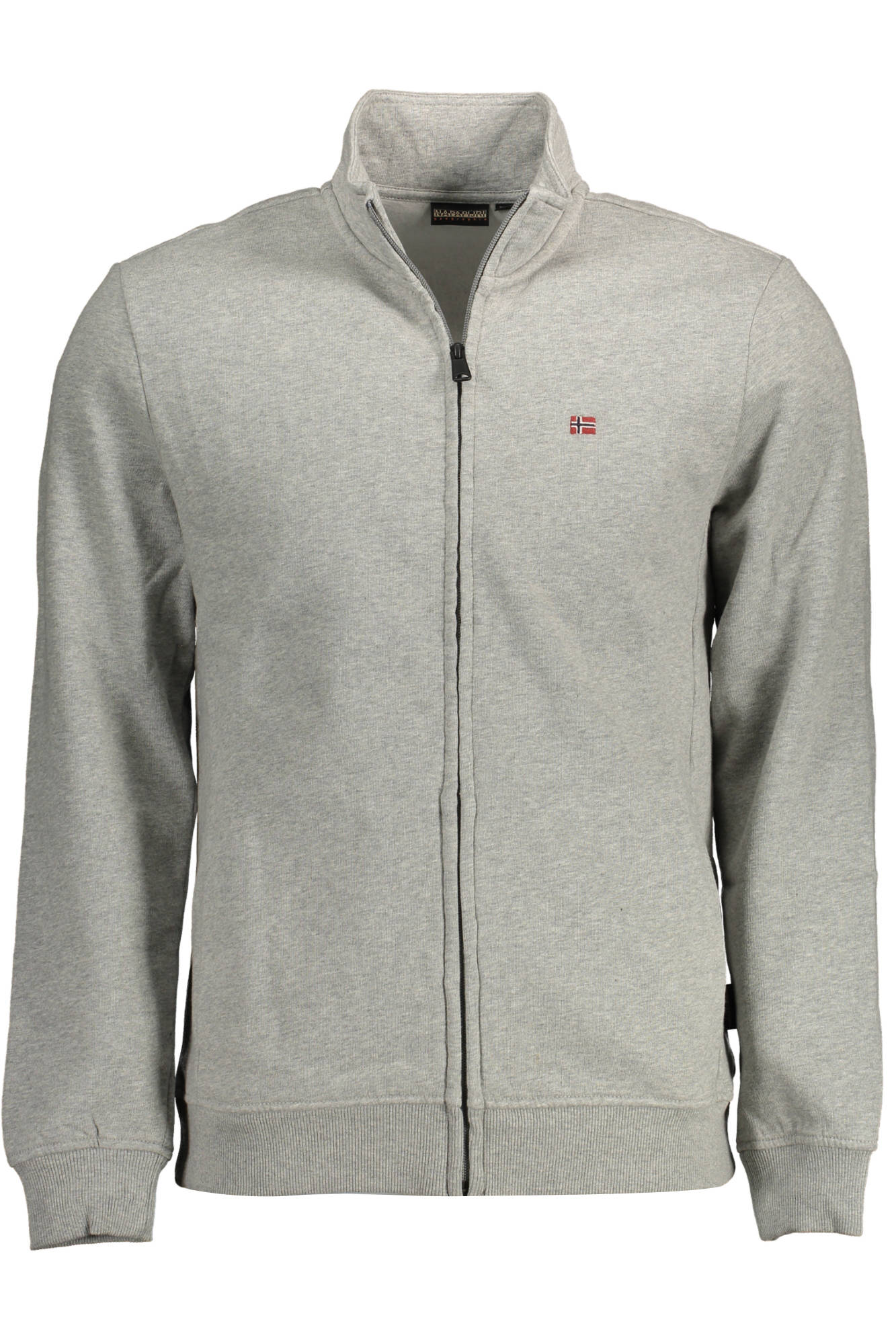 NAPAPIJRI SWEATSHIRT WITH ZIP MAN GRAY