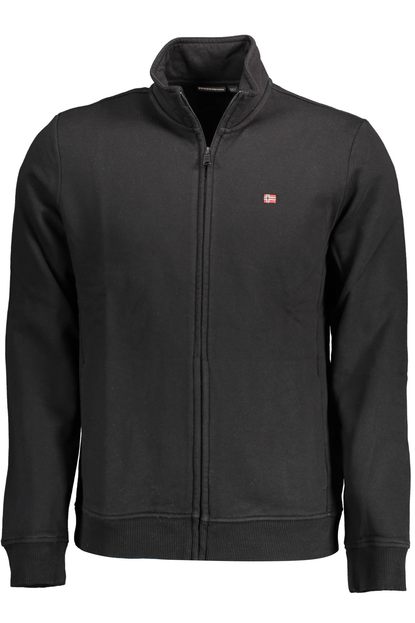 NAPAPIJRI SWEATSHIRT WITH ZIP MAN BLACK