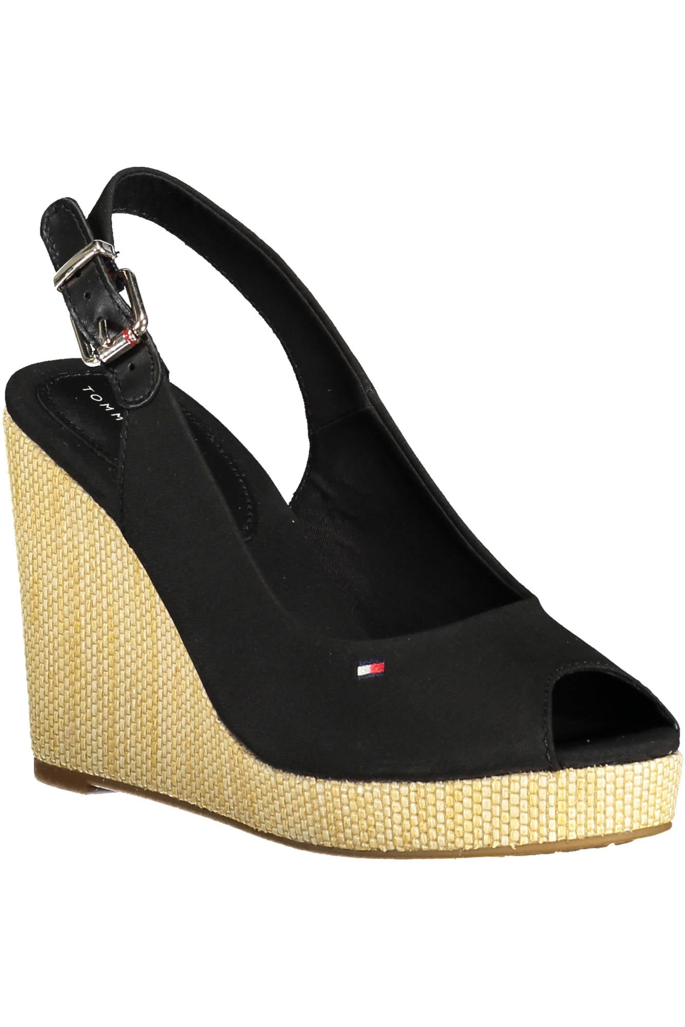 TOMMY HILFIGER BLACK WOMAN SANDAL SHOES