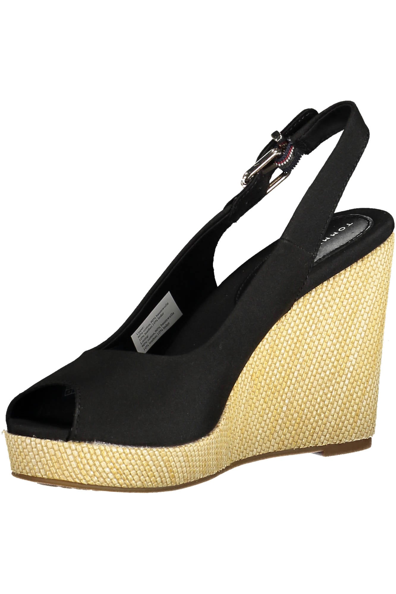 TOMMY HILFIGER BLACK WOMAN SANDAL SHOES
