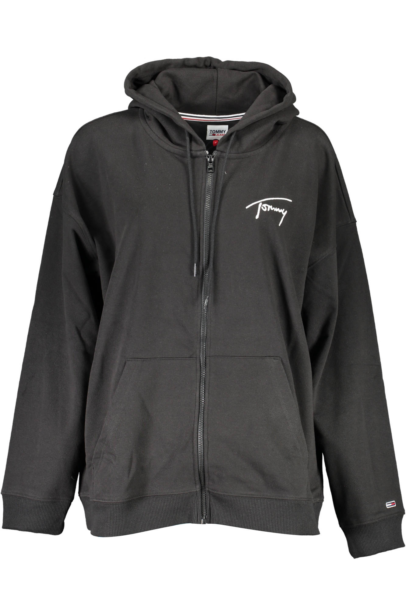 TOMMY HILFIGER SWEATSHIRT WITH ZIP WOMAN BLACK