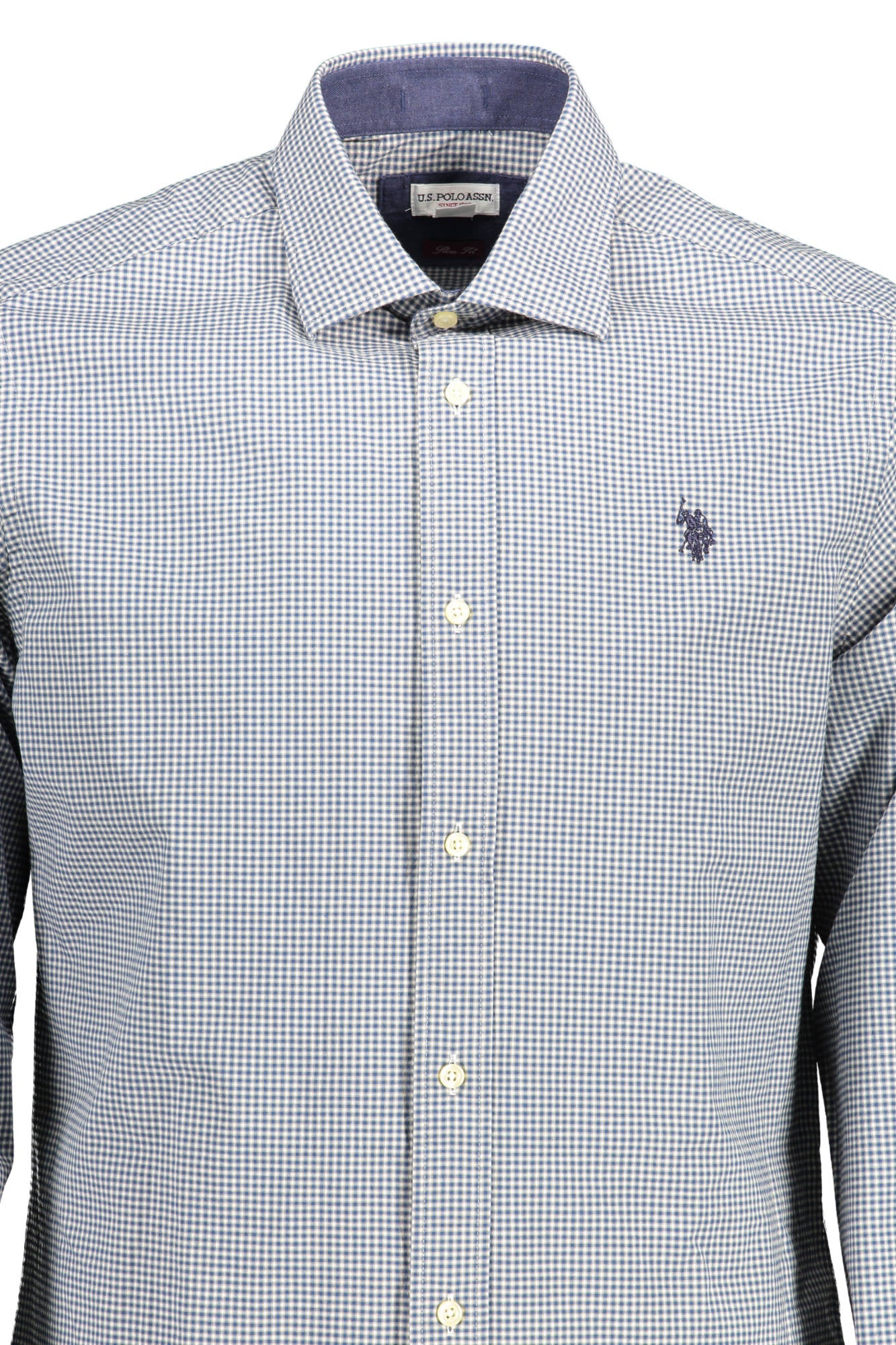 US POLO SHIRT LONG SLEEVE MAN LIGHT BLUE