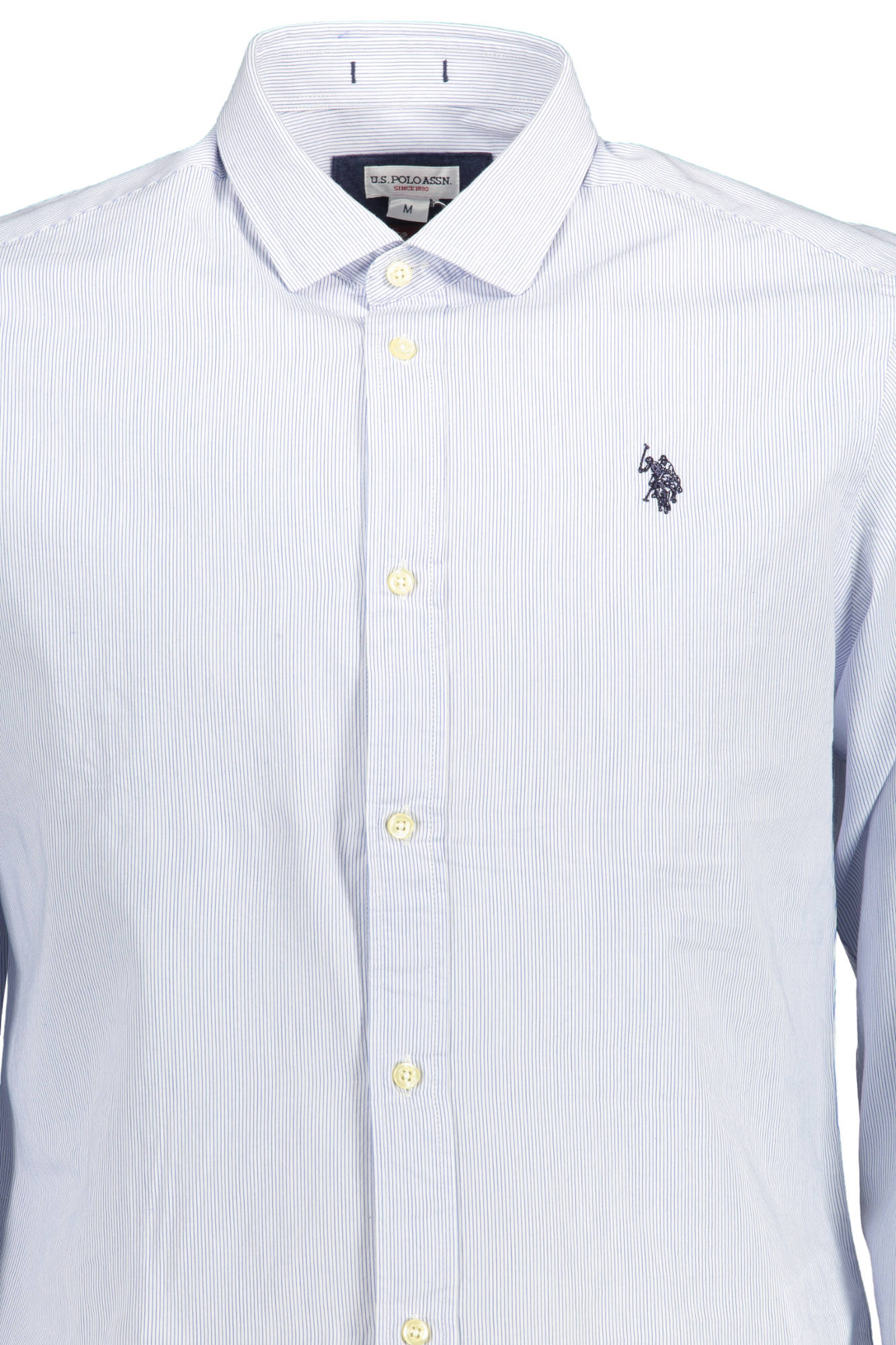 US POLO SHIRT LONG SLEEVE MAN LIGHT BLUE