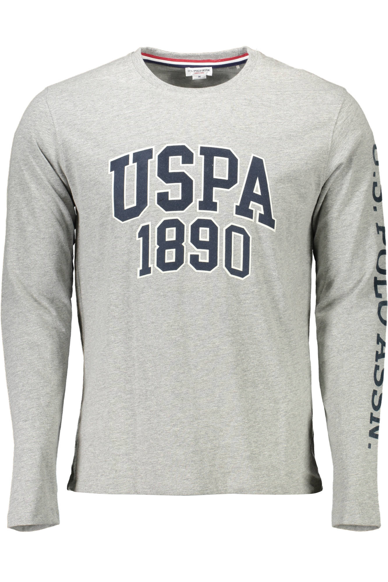 US POLO GRAY MEN'S LONG SLEEVE T-SHIRT