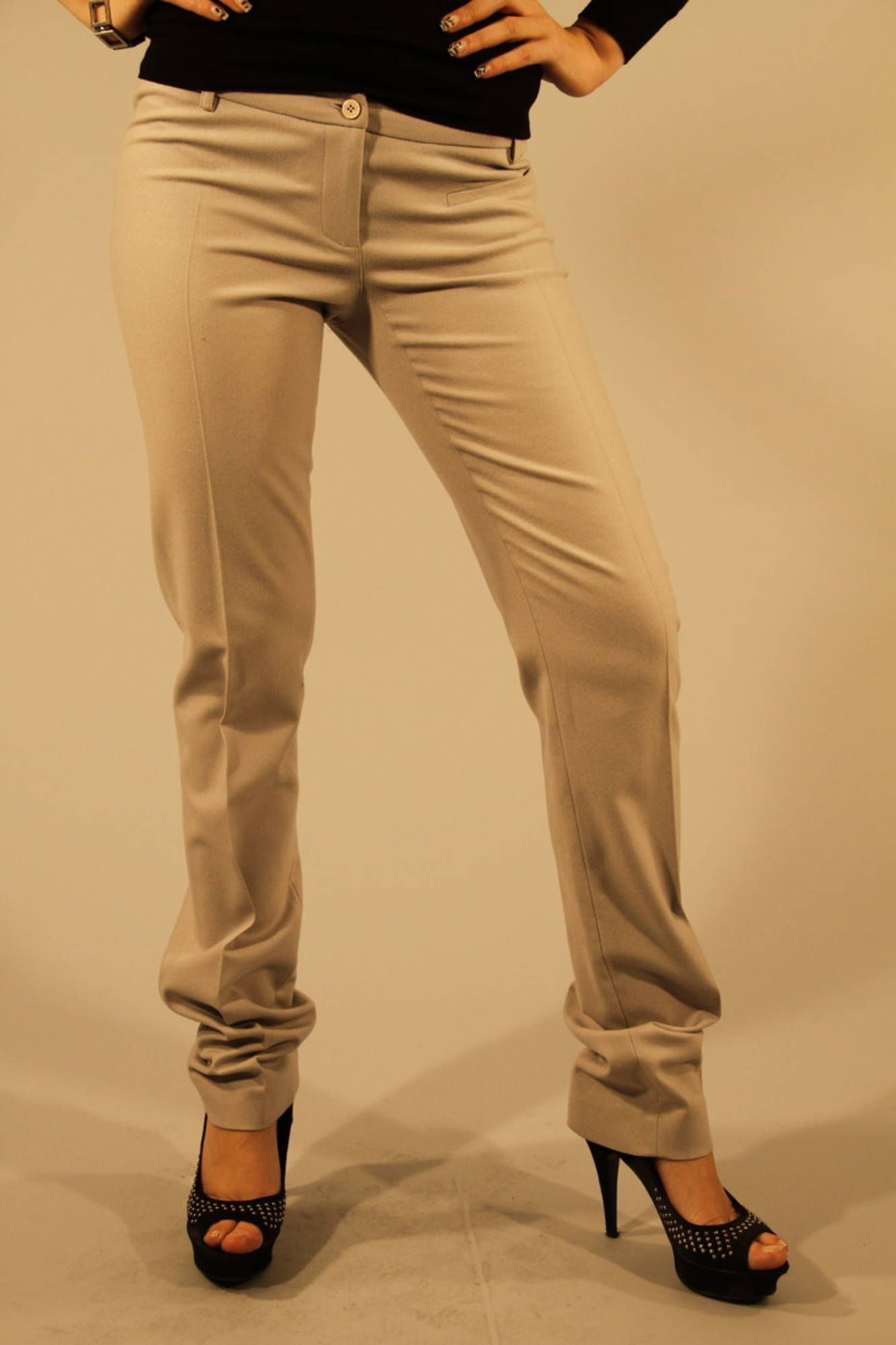 PATRIZIA PEPE WOMEN'S GRAY PANTS