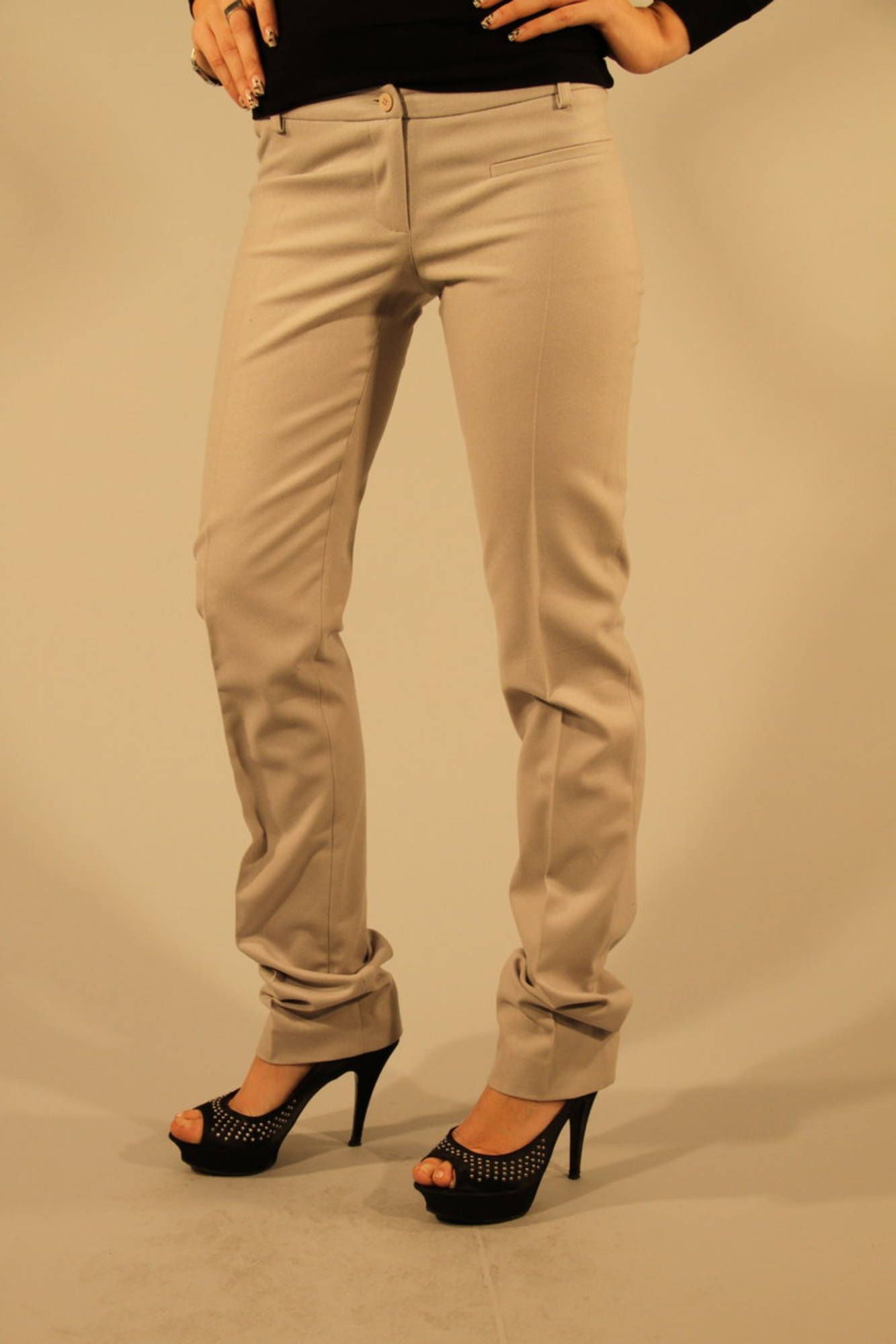 PATRIZIA PEPE WOMEN'S GRAY PANTS