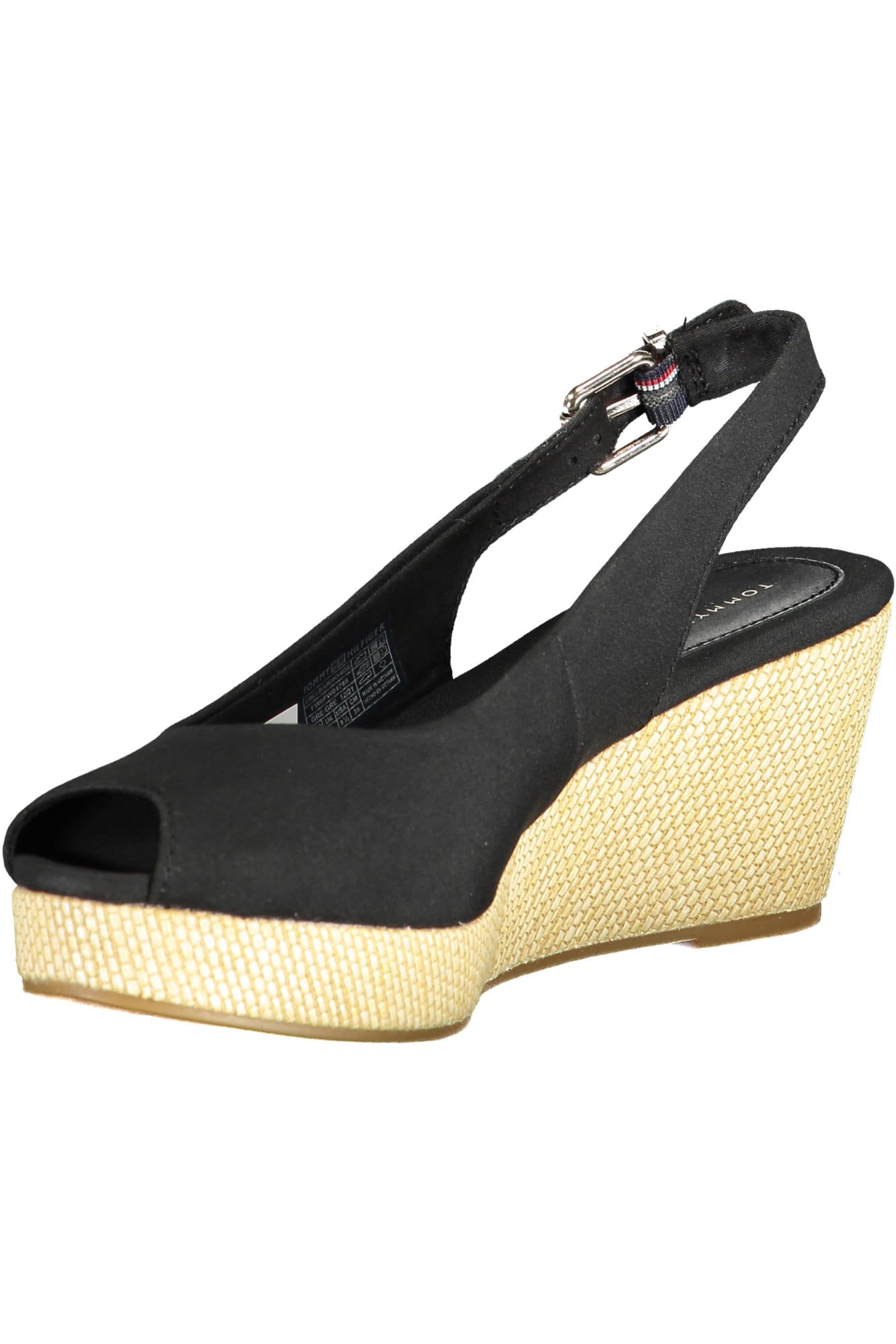 TOMMY HILFIGER BLACK WOMAN SANDAL SHOES